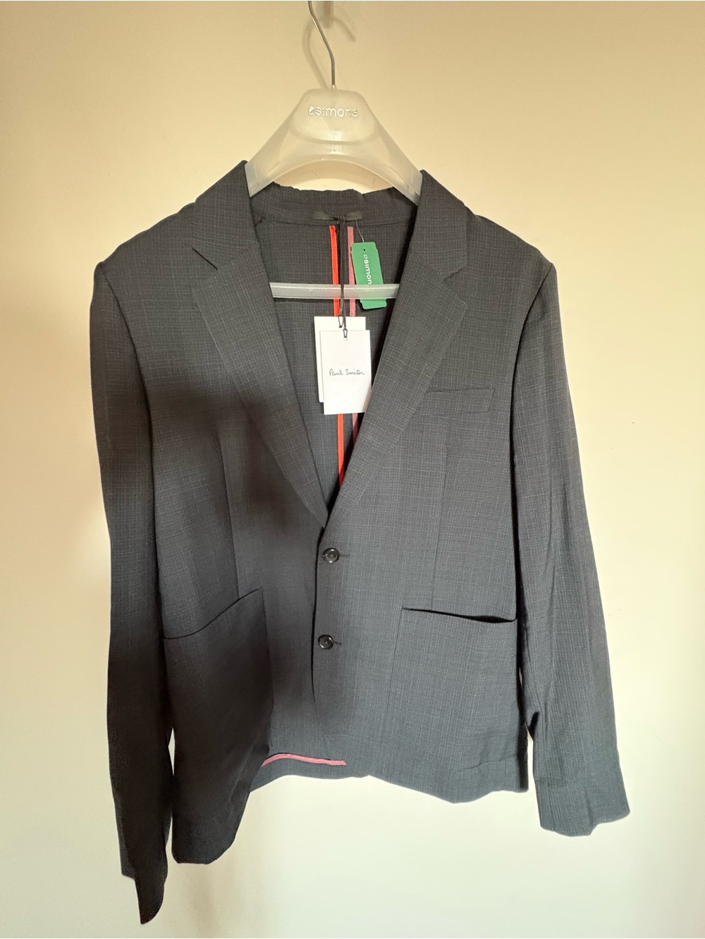 NWT- PS Paul Smith Men Blazer 60% virgin wool very thin